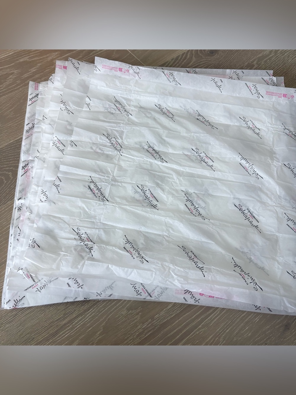 Schiaparelli White Tissue Paper and logo ribbon set